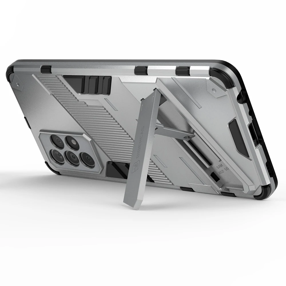 غطاء حماية هجين عسكري مقاوم للصدمات من مادة TPU لهاتف Samsung Galaxy A52 4G/5G / A52s 5G - أبيض