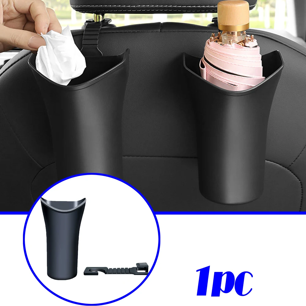 1pc Universl Car Umbrella Storage Bucket Black Car Organize Storage Box Car Multifunctional Trash Can Auto Interior Accessories