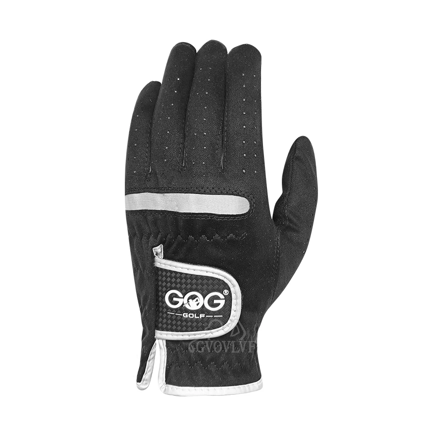 Guantes de Golf negros para mano izquierda y derecha, tela de lycra suave y transpirable, guantes profesionales para conducir, ciclismo al aire