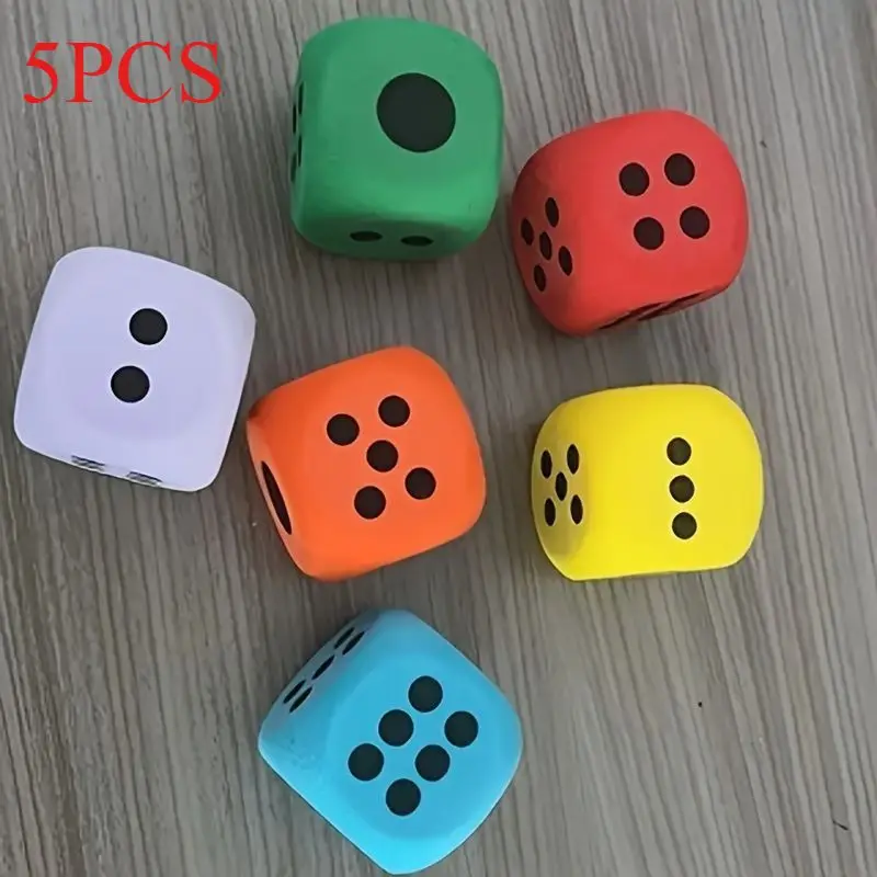 

EVA Colorful Kids Dice, Kindergarten Educational Game Blocks, EVA Leisure Entertainment Small Dice for Wholesale