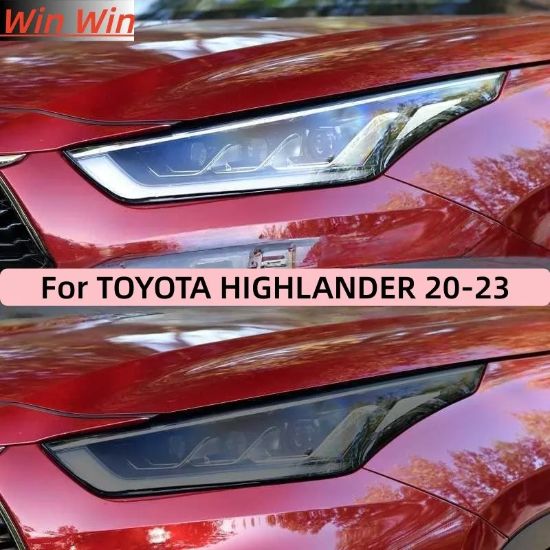 

For TOYOTA HIGHLANDER 20-23 TPU Transparent Headlight Protective Film, Headlight Protection,Film Modification