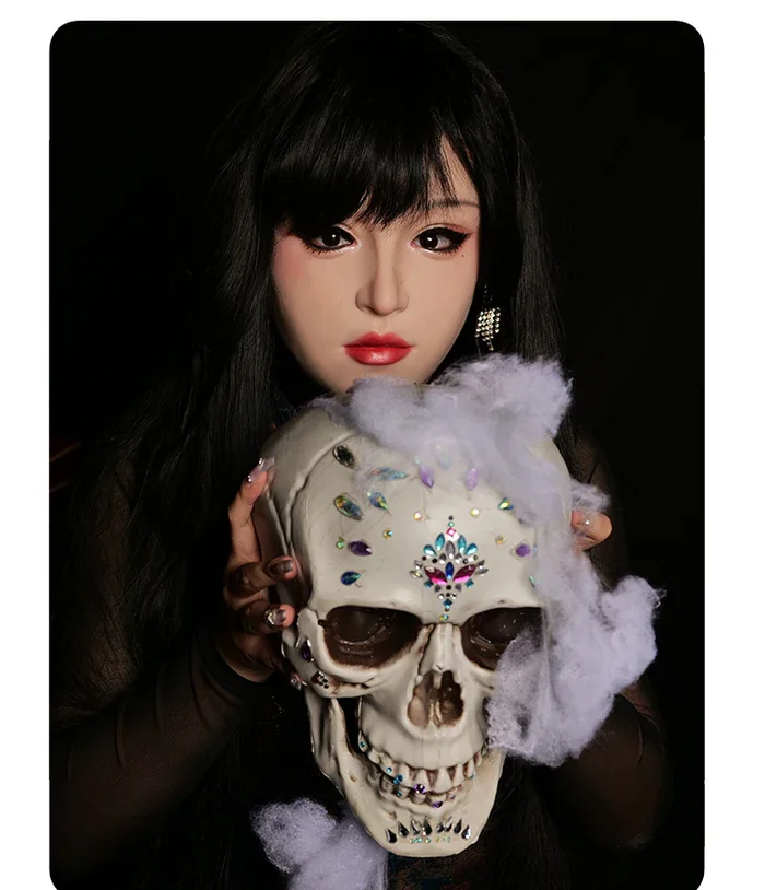 Masker Wanita Silikon SecondFace Devil 'Invidia' (F02) - 2 Jenis, Desain Realistis