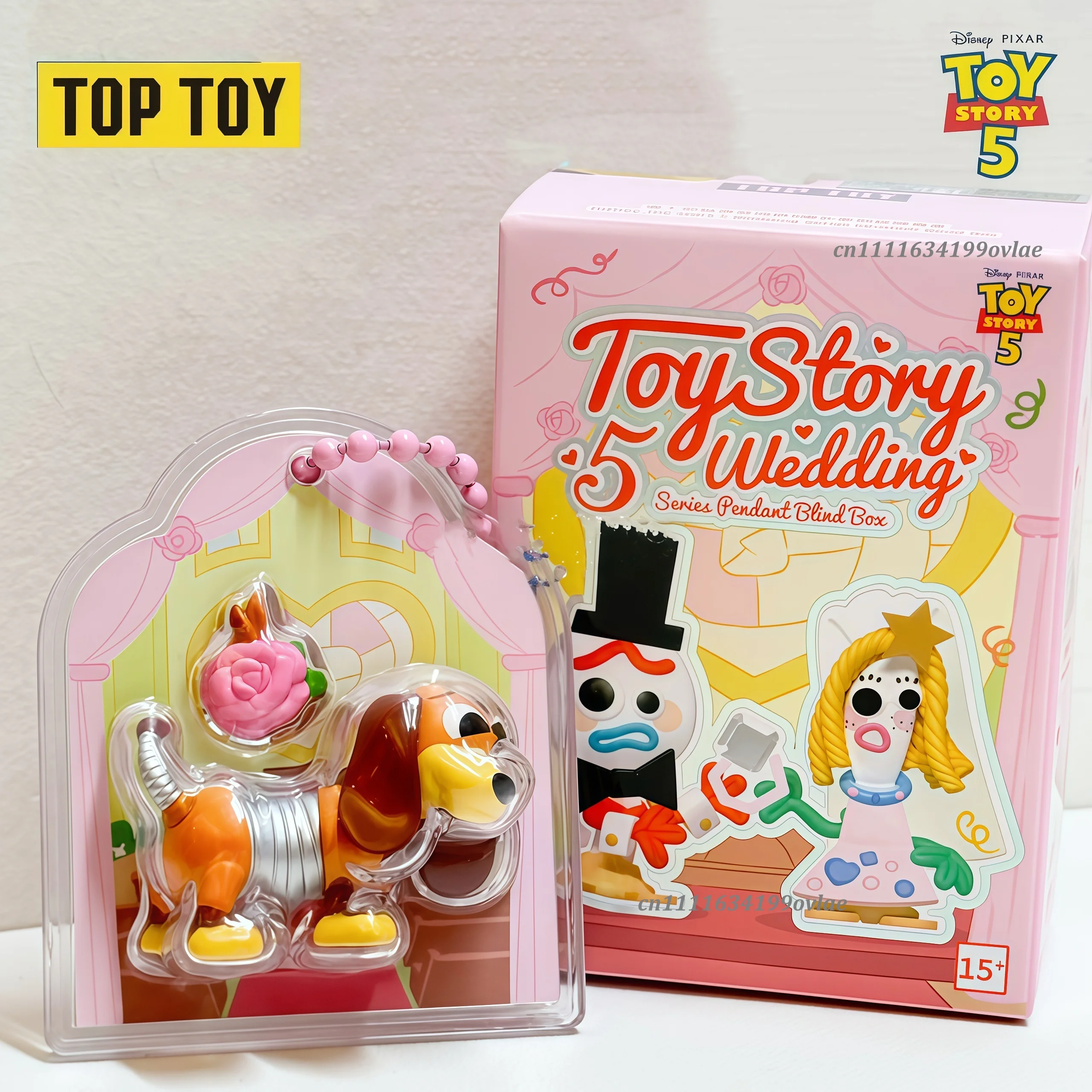 Genuine TOPTOY Disney Toy Story 5 Wedding Series Slinky Pendant Blind Box, Cute Lovely Keychain Ornament Collectible Decor Gift