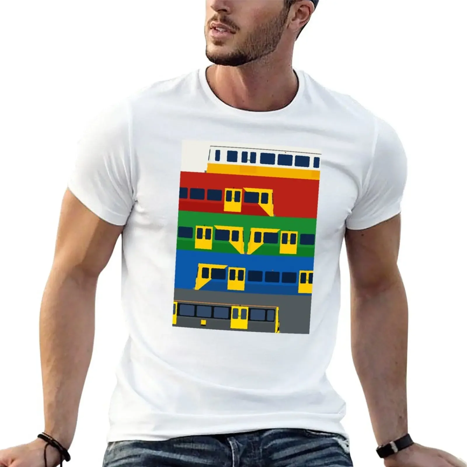 

Colours of the Metro T-Shirt oversized anime t shirts for men cotton