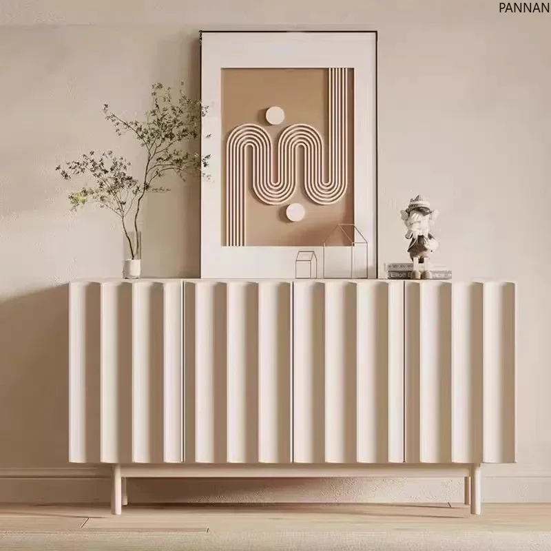 

Cream style dining side cabinet living room light luxury locker modern simple TV cabinet