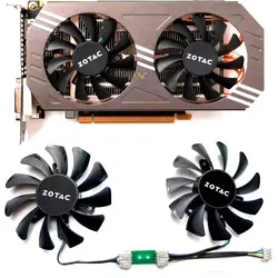 For ZOTAC GeForce GTX 970 Graphics Card Cooling Fan 75mm GA81O2U GA81S2U GTX970 4G Cooler Fan Replacement