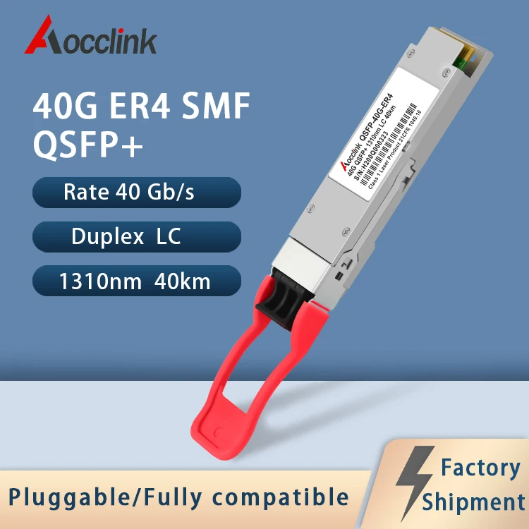 QSFP+ 40G ER4 1310nm 40km singlemode Duplex LC Optical Transceiver Module, for Mellanox,JUNIER,Arista swith