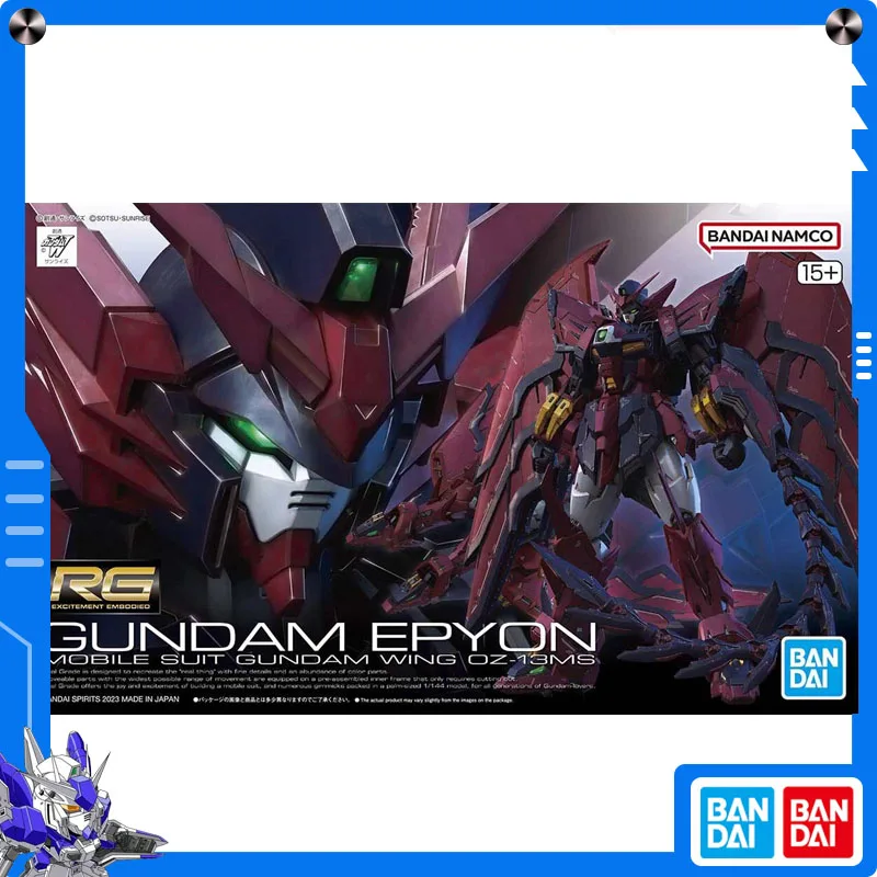 

Original Bandai Mobile Suit Gundam Wing 1/144 RG Gundam Epyon Figure Anime Action Assembly Model Collect Ornament Festival Gift