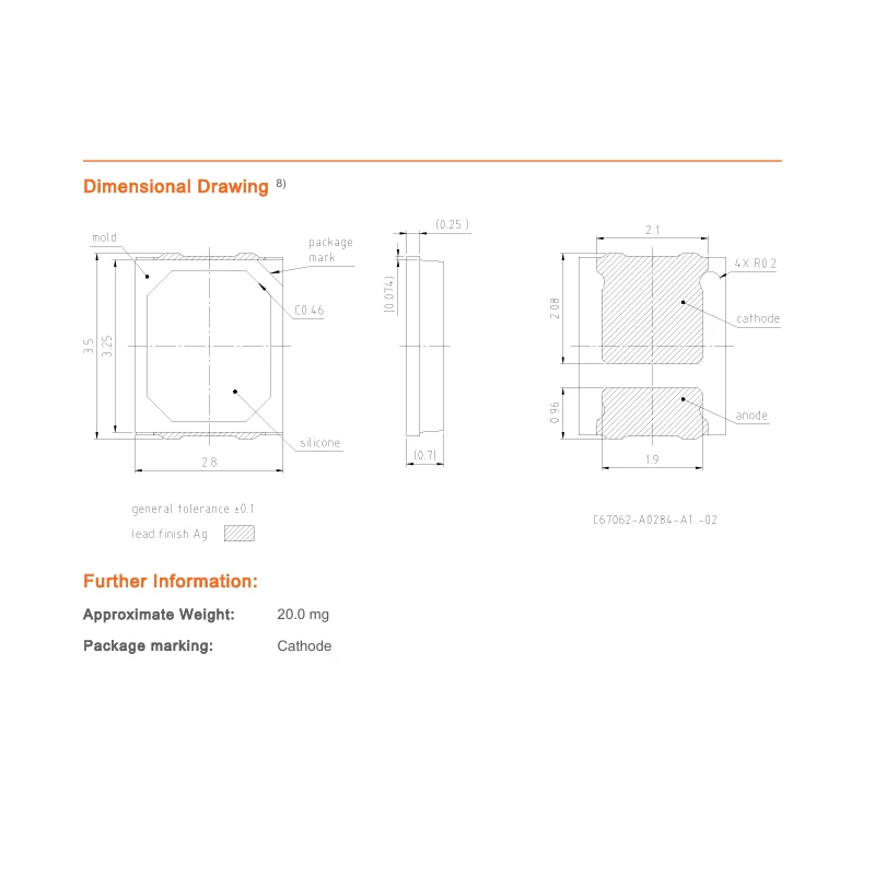 100pcs/lot GW JTLRS1.EM 2835 9V 1W High Brightness Led for Downlights, Spotlights