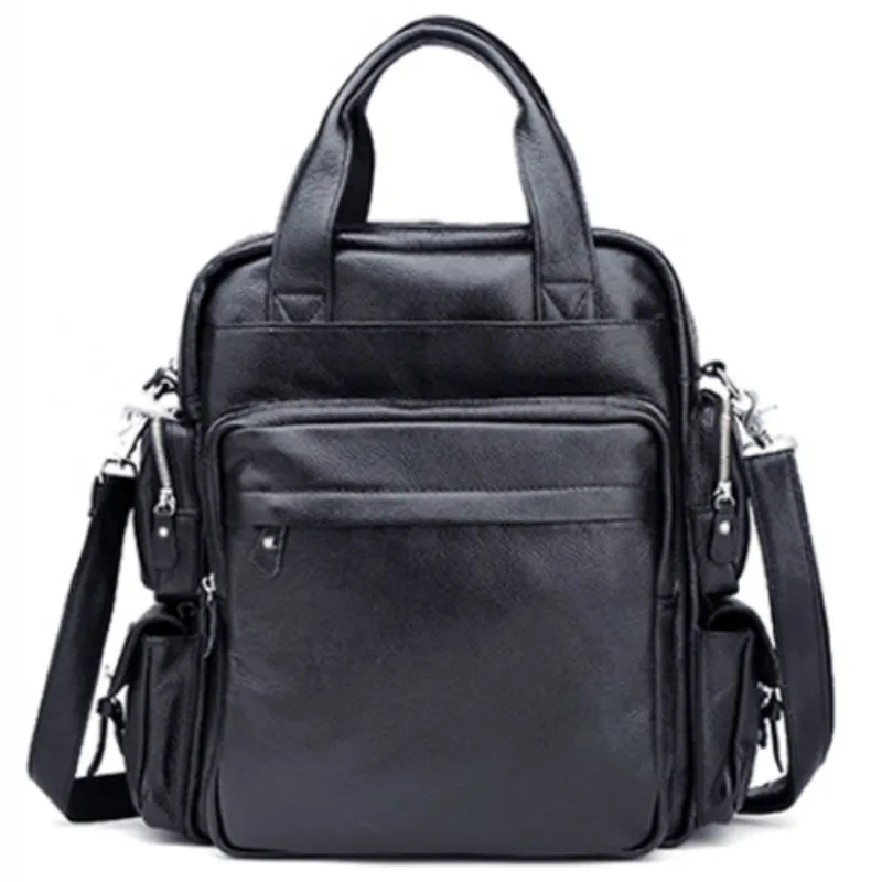 Multi-function 4use Men\'s Genuine Leather Backpack Large Capacity Bagpack Male Travel Rucksack Laptop Backpack Shoulder Bag M034