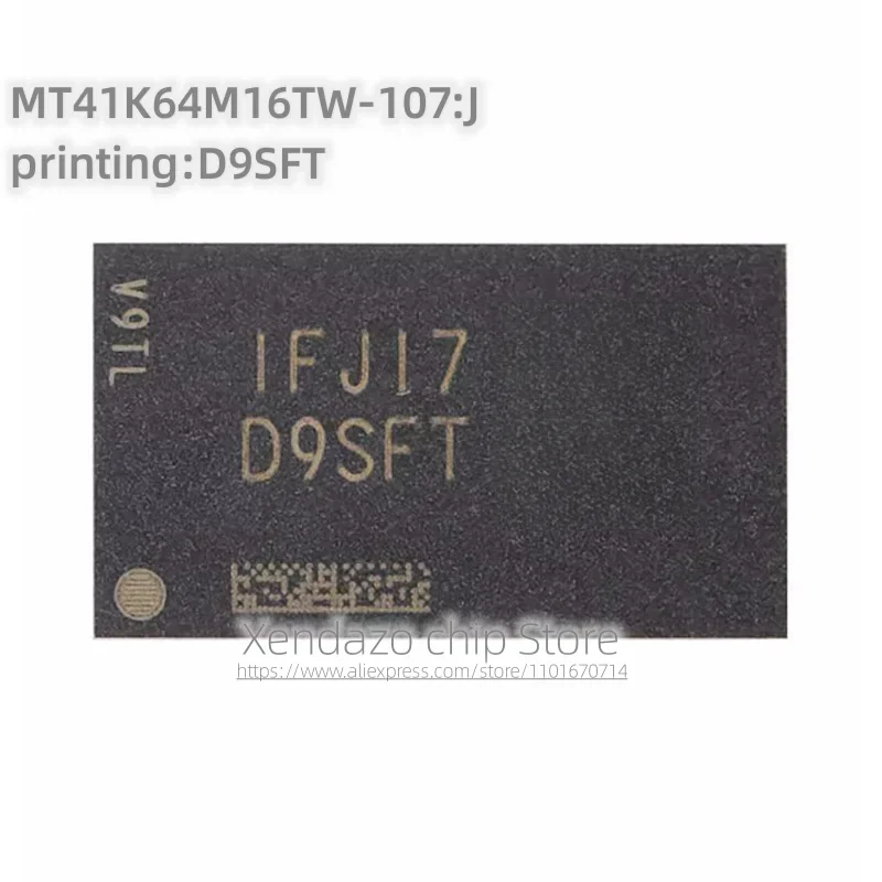 5pcs/lot MT41K64M16TW-107:J printing D9SFT FBGA-96 package Original genuine 1Gb DDR3L SDRAMN memory chip
