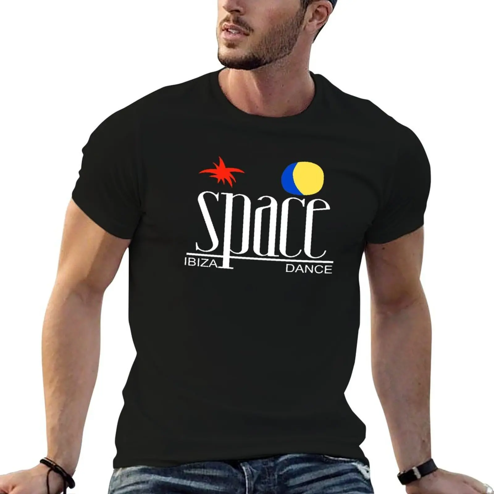 SPACE Ibiza Dance: MODEL 1 classic black Mythical nightclub of La French Touch T-Shirt