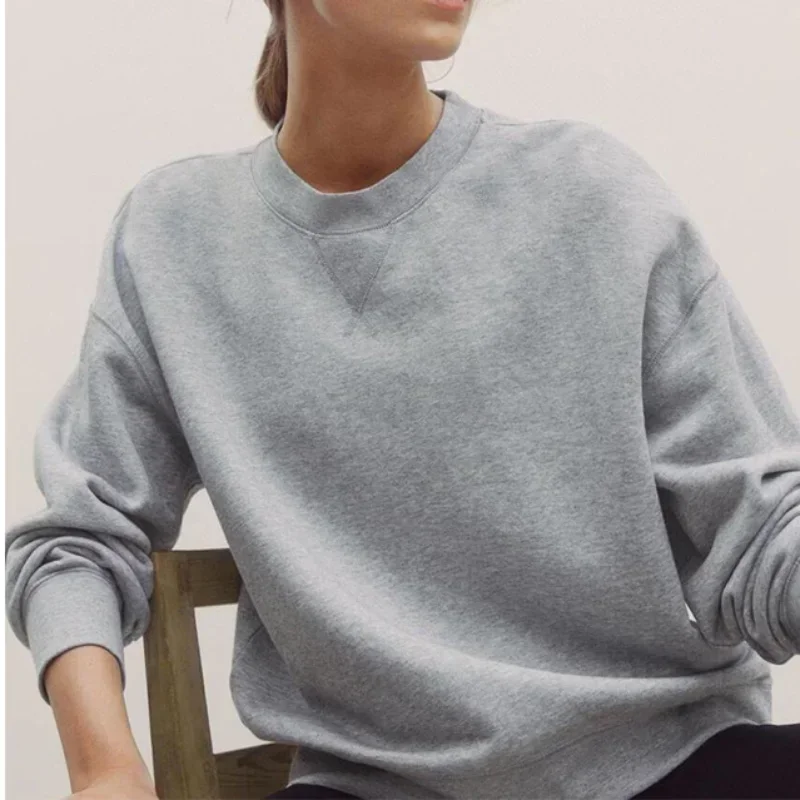 2022 New Products Comfortable Casual Light and Soft Plain Pullover Sweatshirts