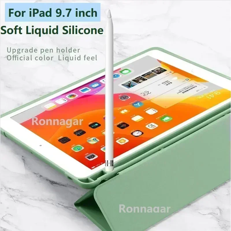 Pencil Holder Case For iPad Air 1 Air 2 Case iPad 9.7 2018 2017 Tablet Case 5th 6th 7 8 9 10.2 Air 3 Pro10 Sleep Wake