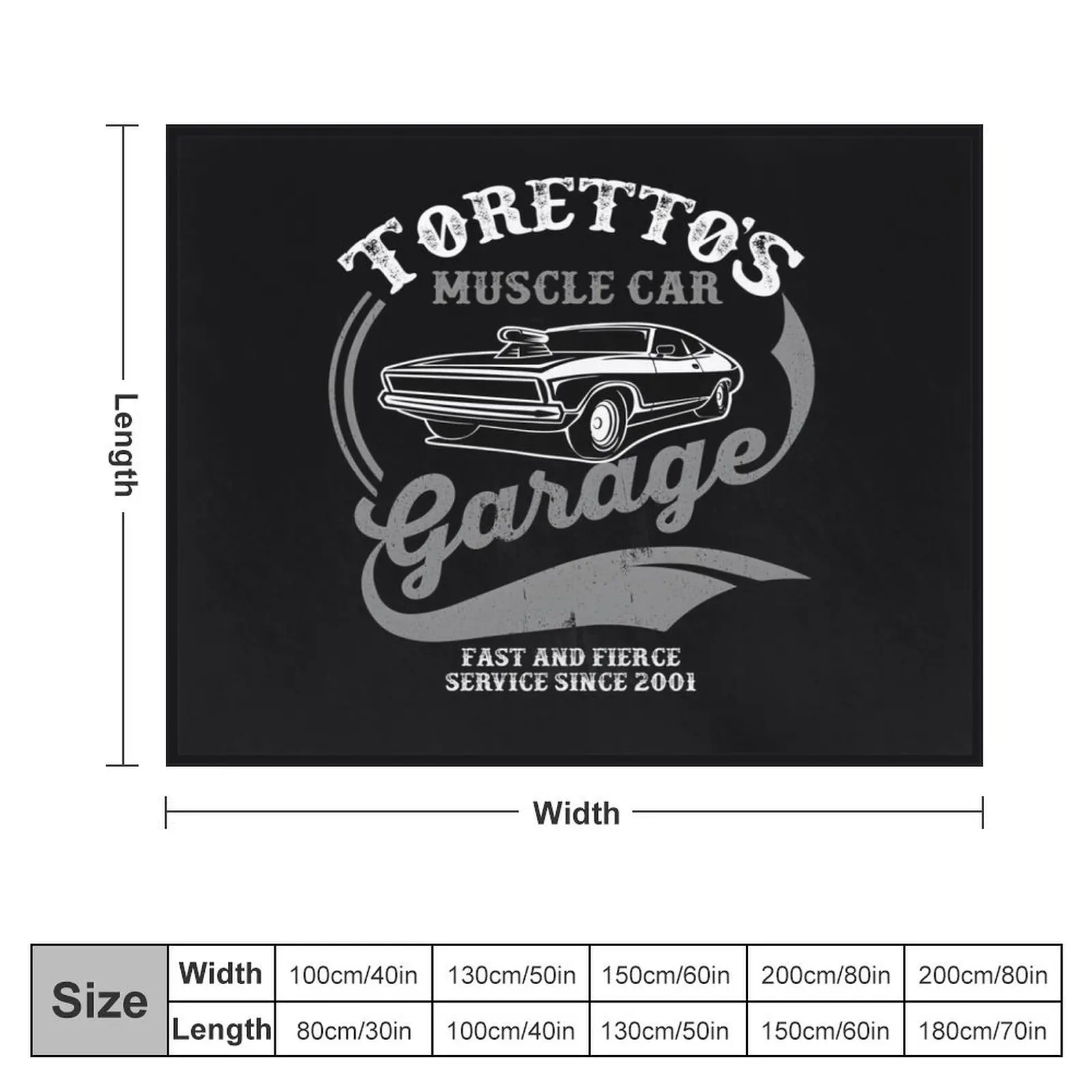 Toretto&x27;s Muscle Car Garage Classic \t\t Throw Blanket Giant Sofa Hair Blankets