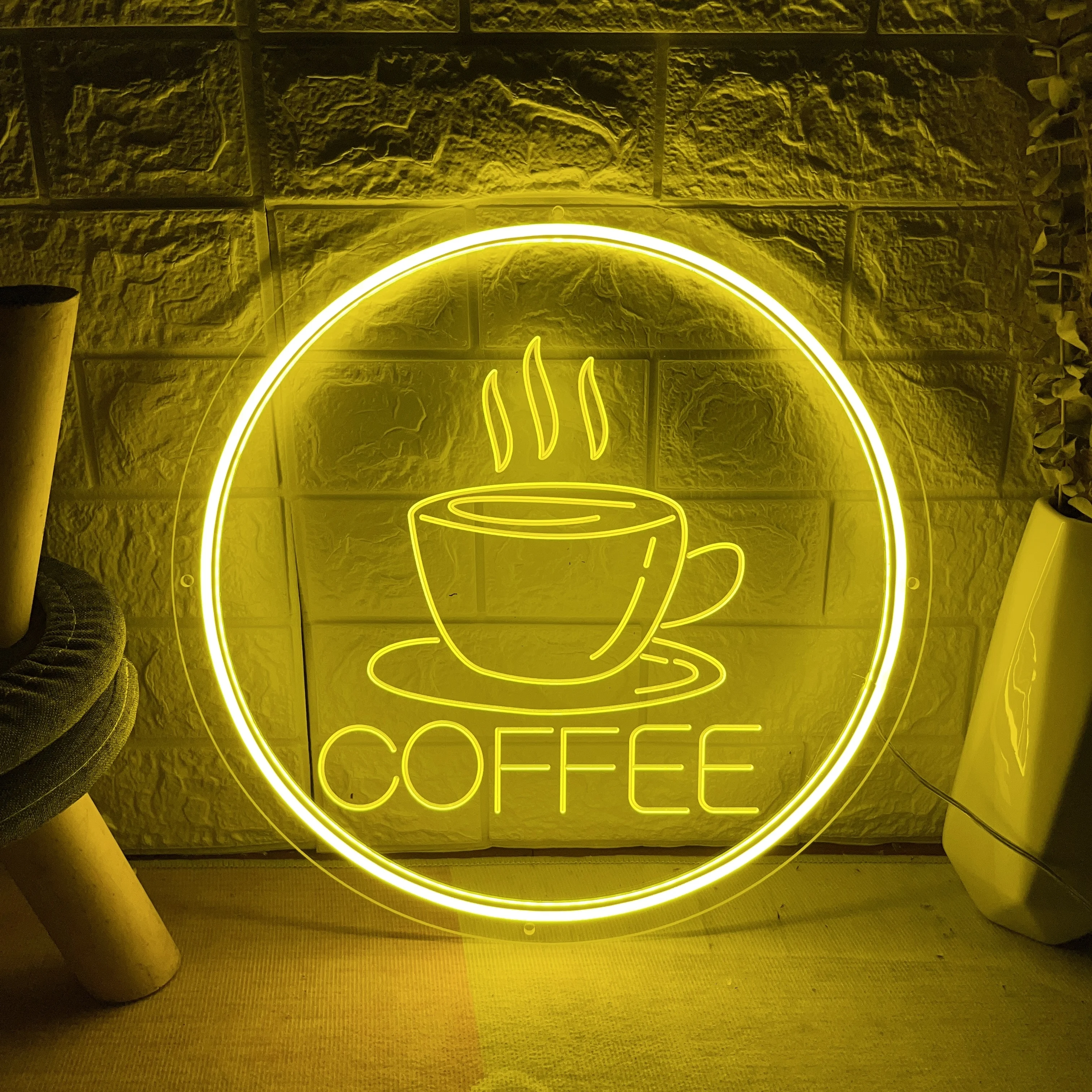 Coffee Neon Sign 3D Carving Acrylic Neon Light Custom Business Neon Signs LED Neon Light For Cafes Restaurant Shop Room Decor