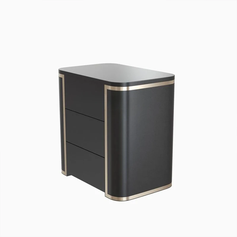 Home European Modern Fashion Classical Furniture Light Luxury Leather Bedside Table