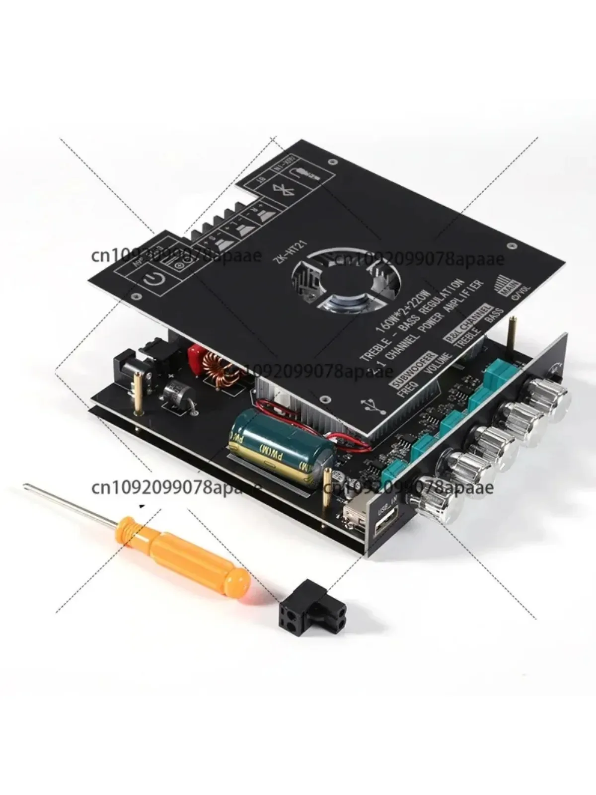 

ZK-HT21 2.1 Channel 160W+60W Bluetooth 5.0 Amplifier, Hi-Fi Stereo Audio Power Amp with Subwoofer, TDA7498E Chip, Home Theater
