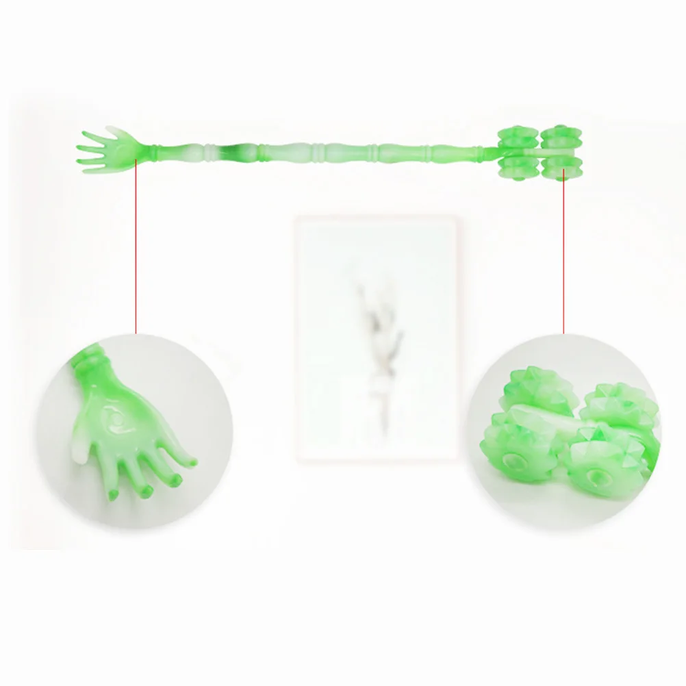 

1pc Itchy Scratcher Green Ergonomic Design For Neck Shoulder Back Relief Manual Body Roller Lightweight Portable Muscle