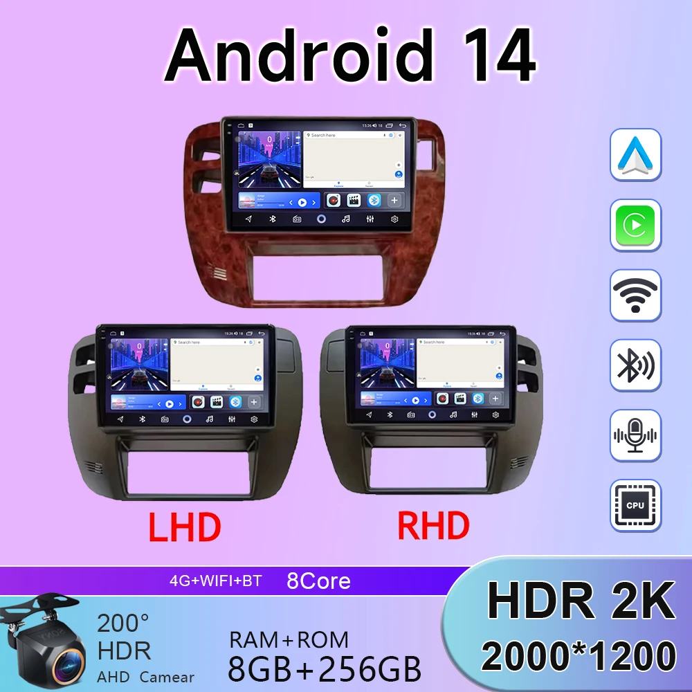 

Автомобильный радиоприемник Android 13 для Nissan патруль V5 Y61 2002-2004 LHD RHD GPS-навигация мультимедийный плеер Android Авто Carplay No 2din 4G