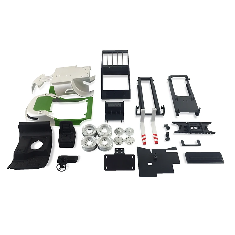 En Stock Lesu modèle 1/14 Rc chariot élévateur transfert hydraulique voiture Rc camion moteur lumière son TOUCAN peint couleur personnalisée pour adulte