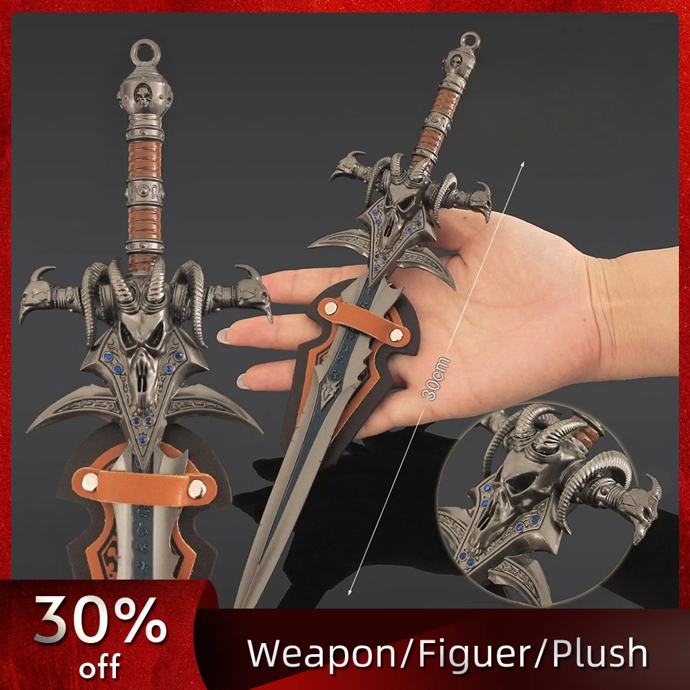 

30cm/11.8in Lich King Samurai Sword Game Peripherals Weapon Model Props Training Toy Sports Boys Holiday Gift Cosplay Ornaments