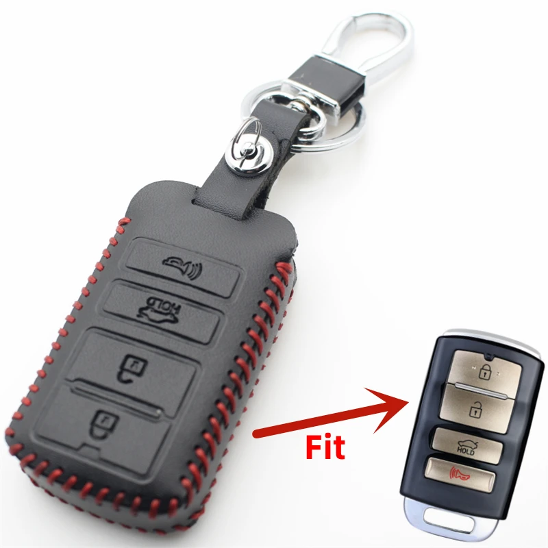 XIEAILI Genuine Leather 4Button Key Case Cover For Kia Cadenza K9 K7 K-04 Sorento K900 New K7