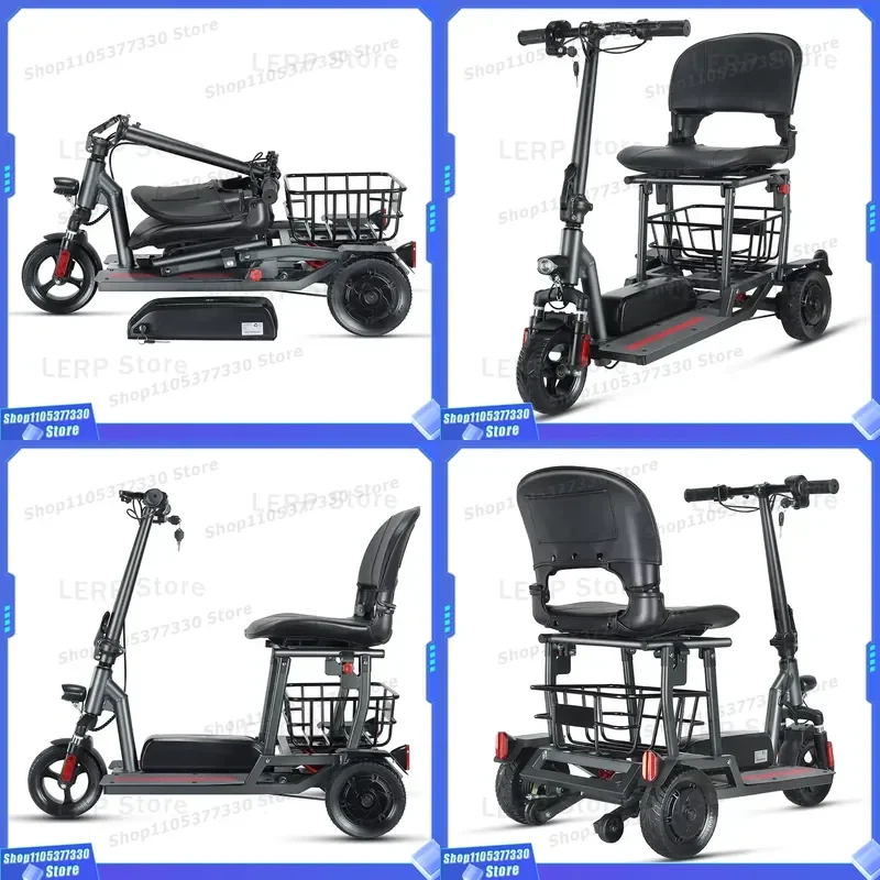 Ultra Light Easy Fold Mobility Scooter 3 Wheel Portable Lightweight Electric Mobility Scooter for Elder