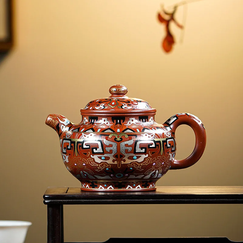 Dropshipping Yixing Handmade Purple Clay Teapot Crafted By Master Xu Guanxin Da Hong Pao 350G