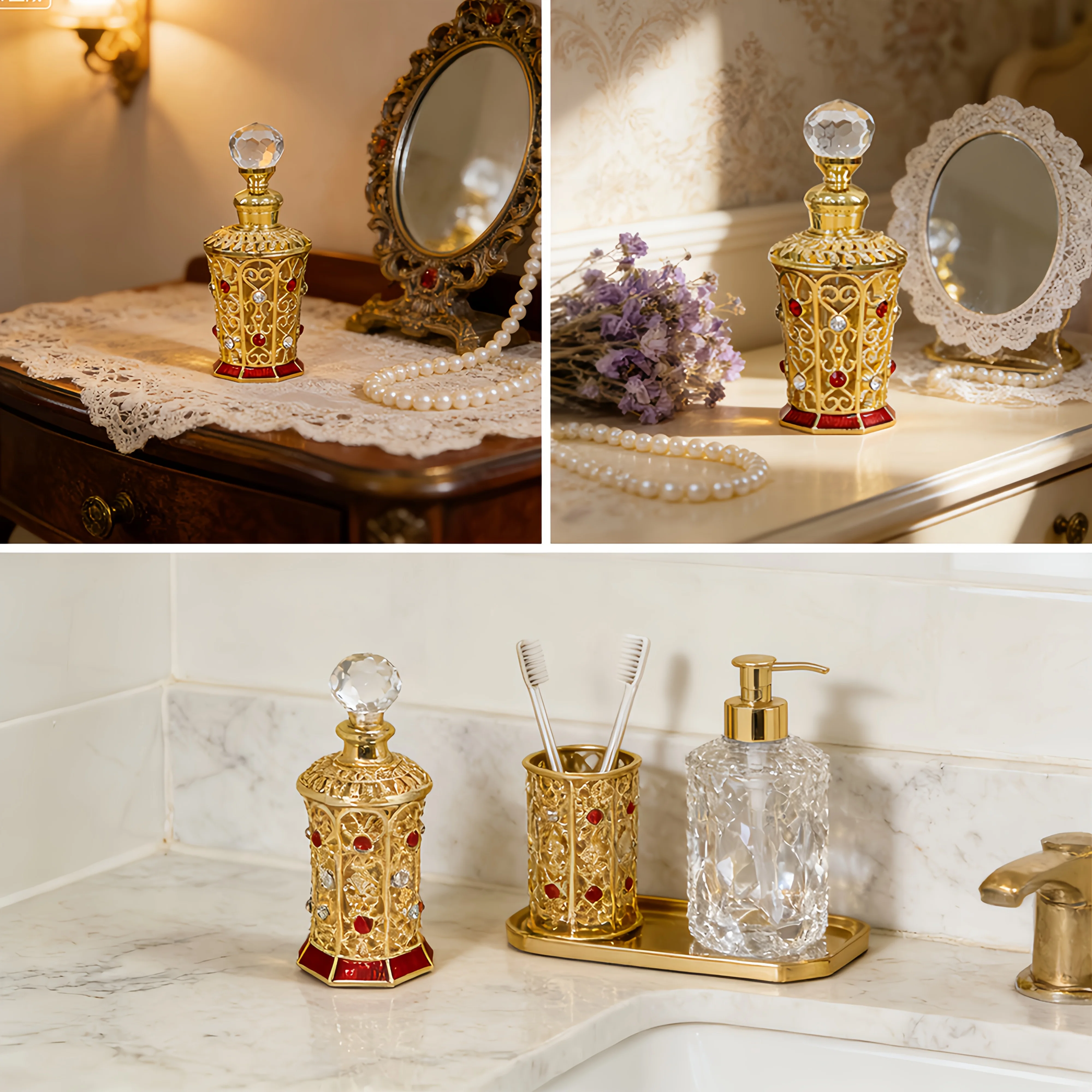Набор винтажных флаконов для д – обзор и цена Luxury Skincare Bottles