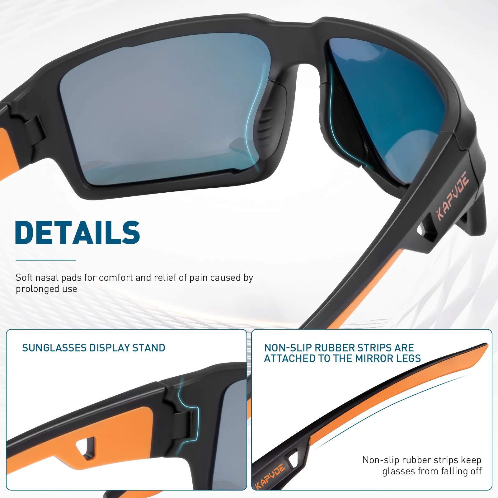 Kapvoe Polarized Sunglasses Cycling Glasses Men Fishing Mountain Bike Bicycle Eyewear Women Sports Goggles Road Speed Skating