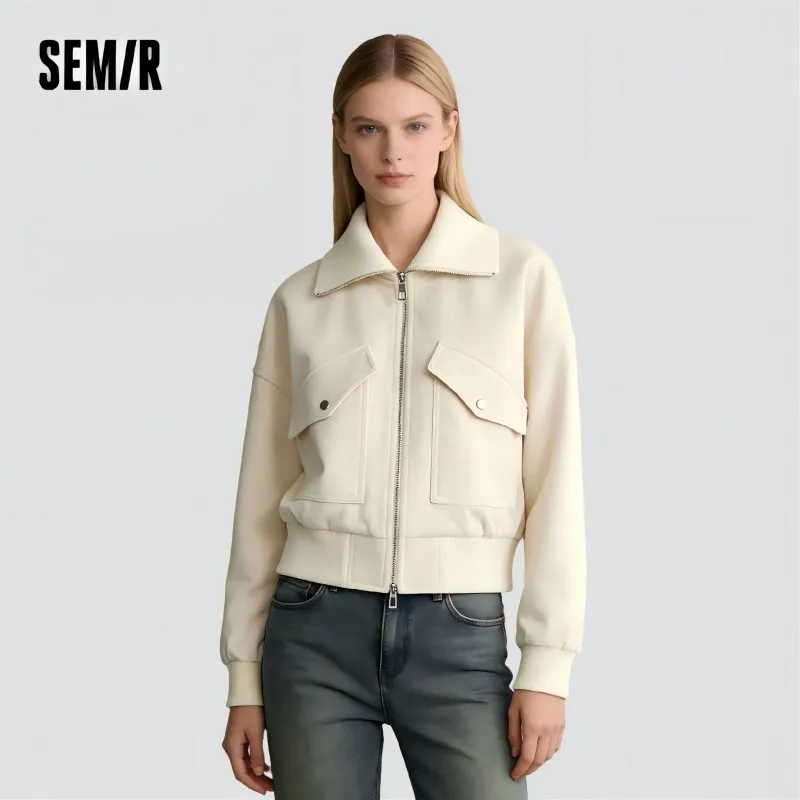 Semir Damenjacke, gepolstert, 2026, überschnittene Schultern, lockerer Schnitt, Reverskragen, Smart-Casual-Stil, Urban-Casual-Stil, weich, bequem