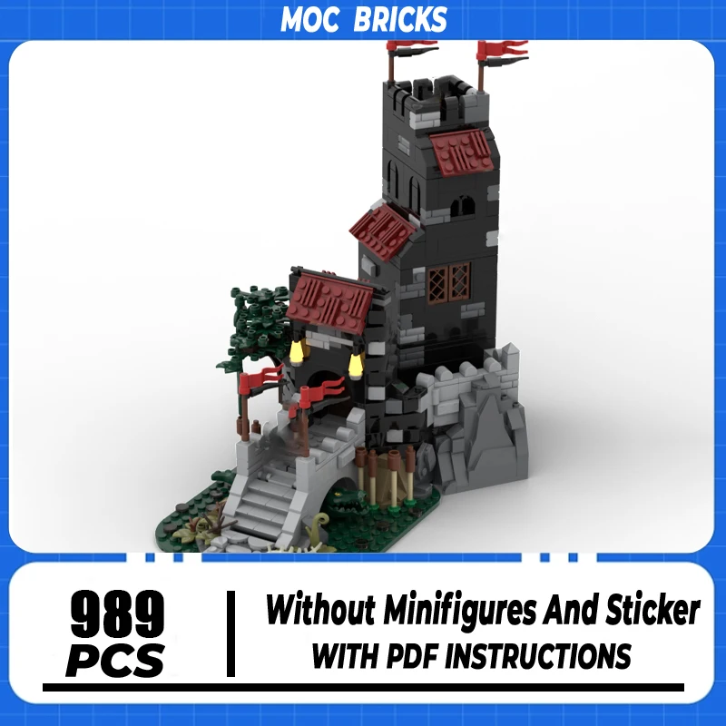 

Средневековая модель замка Moc, строительный блок, модульная модель замка Wolfpack, технология, кирпич, сделай сам, сборная игрушка для праздничных подарков, набор