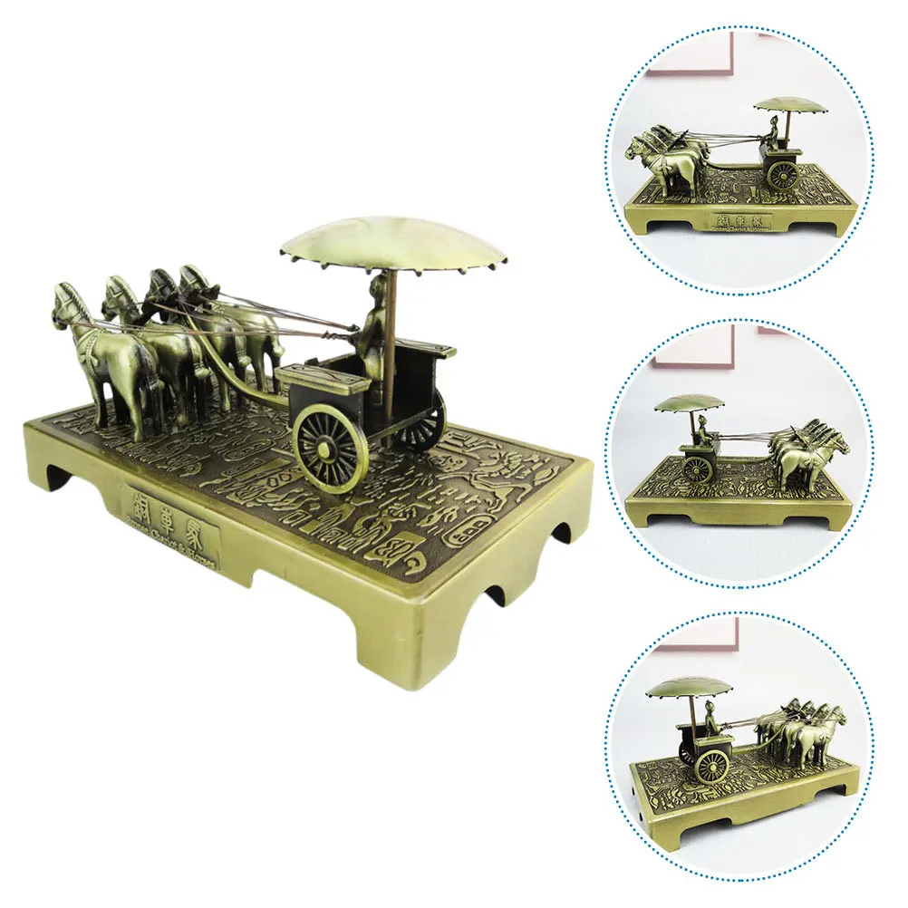 

Terracotta Warriors Decor Zinc Alloy Material Fine Workmanship Indoor Tabletop Display Unique Historical Souvenir for Collection