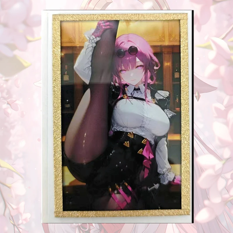 Anime Goddess Story Pretty in Pink Acrylkarte Hyuga Hinata Ganyu Shenhe Raiden Shogun Kafka Junge Spielzeugsammlung Geburtstagsgeschenke