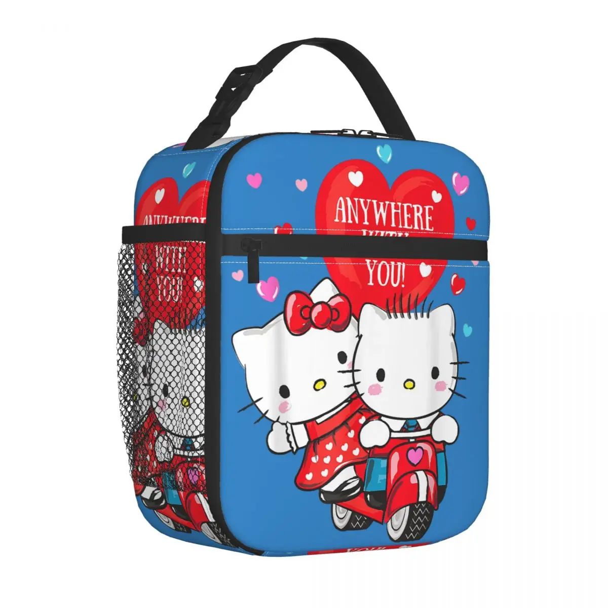 Hello Kitty And Dear Daniel Valentine Isolierte Lunchtasche Thermotasche   Lunchbehälter, große Tragetasche, Lunchbox, Strand, Reisen