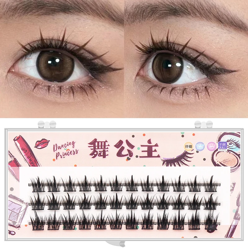 Manga Lashes 3 Reihen 3D Faux Nerz Wimpern Natürliche falsche Wimpern Anime Wimpern Weiches Licht Natürliche Wimpern Verlängerung Make-up – Detail 16