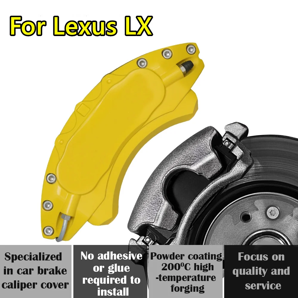 For Lexus LX Car Brake Caliper Cover Aluminum Alloy Metal Exterior Kit Fit 470 570 2004 2005 2007 2009 2012 2013 2016 2017 2019