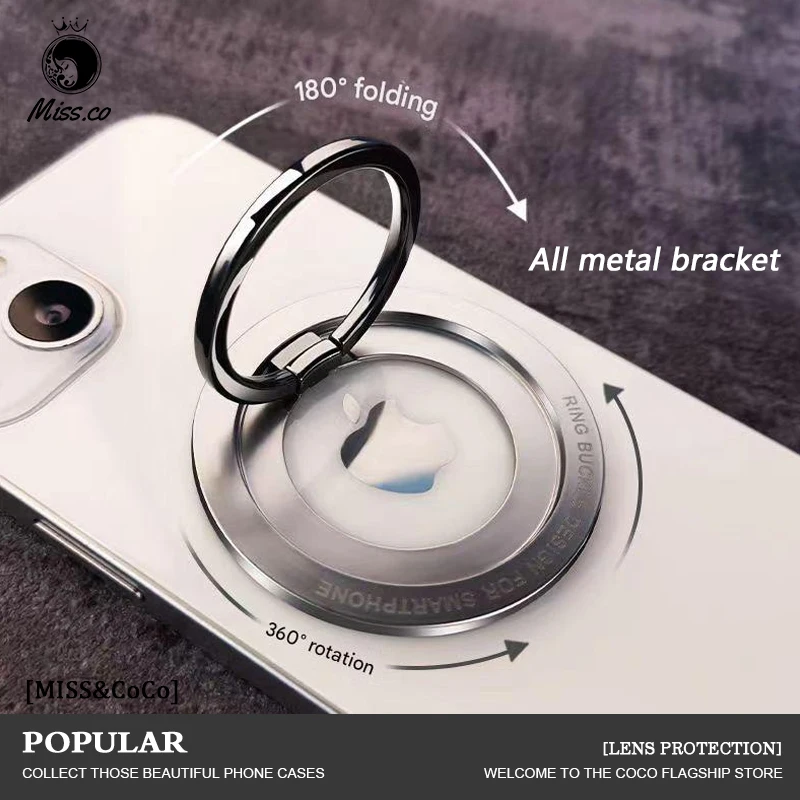 

Ring Holder Compatible For Magsafe for iPhone 17-12 Series, Grip Holder Compatible For Samsung, Motorola, Stand Ring Holder