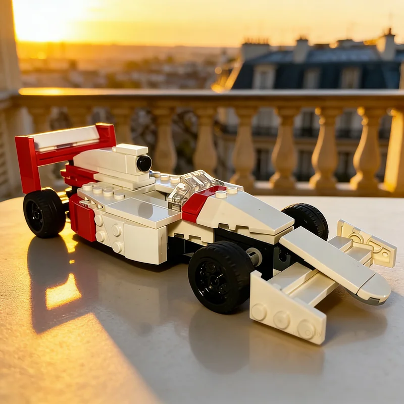 124 elementy MOC McLarenesd 4 City Champions Model Klocki Konstrukcyjne DIY Zabawki Architektura Pomysł Prezent na Boże Narodzenie Kreatywna Edukacja Klocki