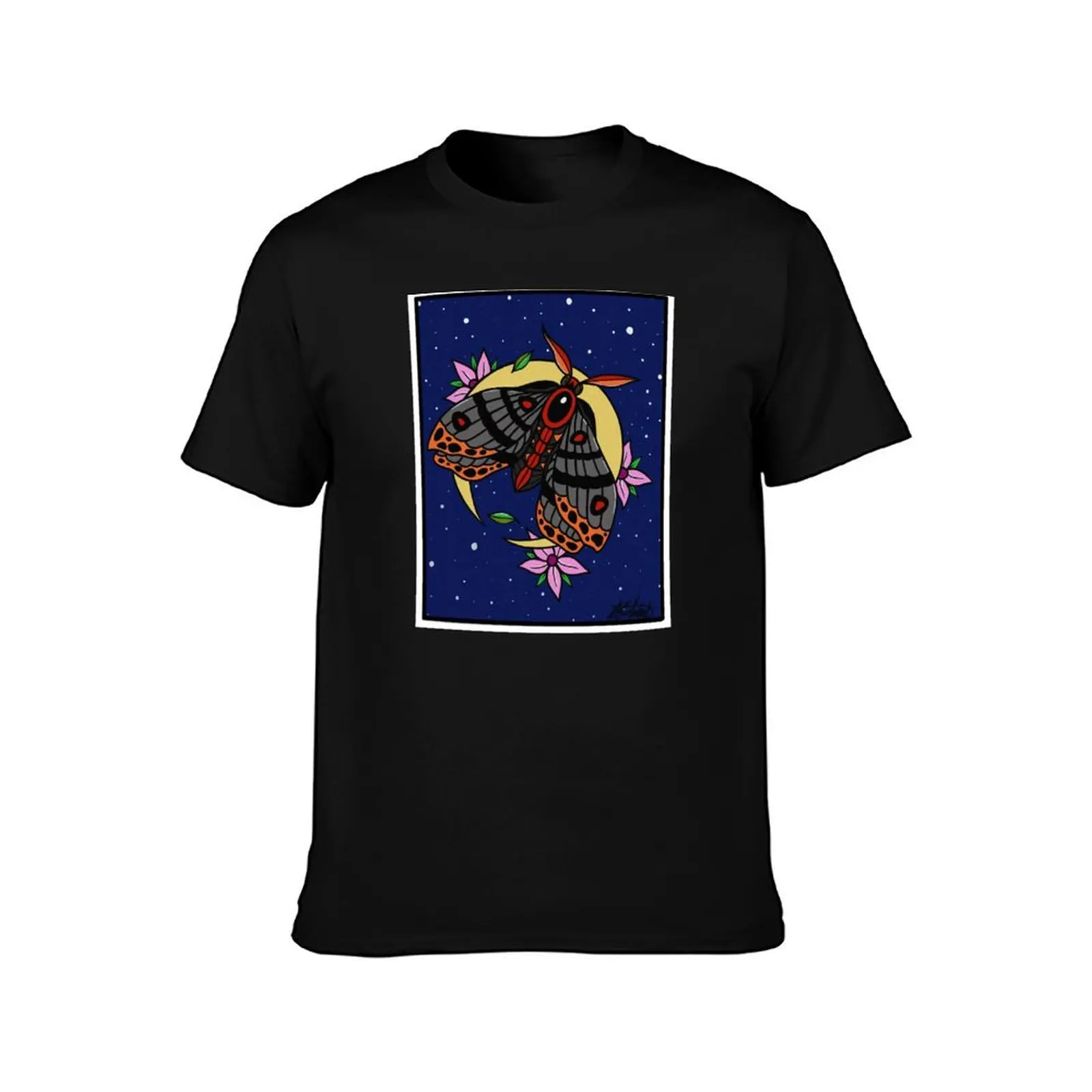 Moon Moth T-Shirt Basic Tee Shirt for Everyday Outfit