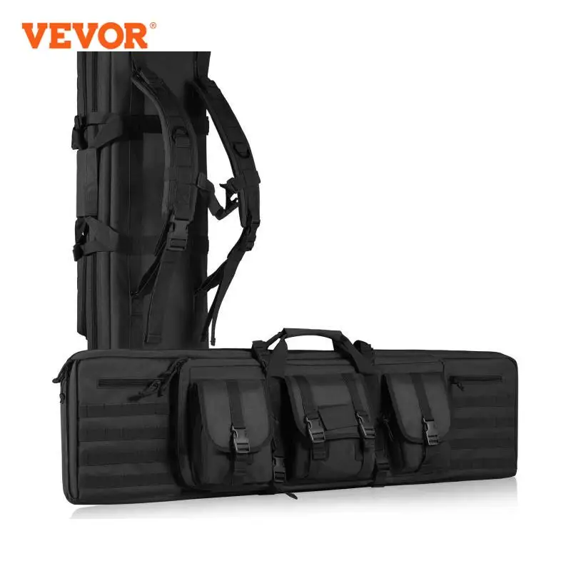 VEVOR Rifle Bag 36/42 inch Tactical Double Long Gun Bag Soft Rifle Case with Lockable Zipper for Two 34