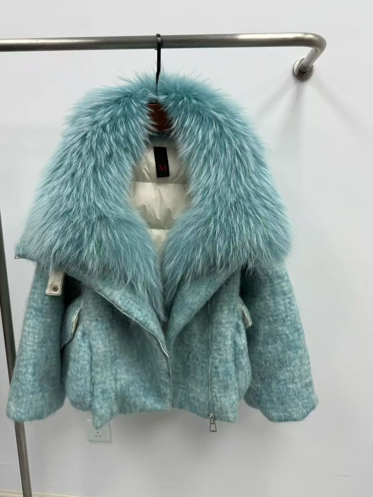 OFTBUY Luxury Short Big Fox Fur Goose Down Coat Female Natural Fur Puffer Jacket New Autumn Winter Thickened Warm Clothes Women