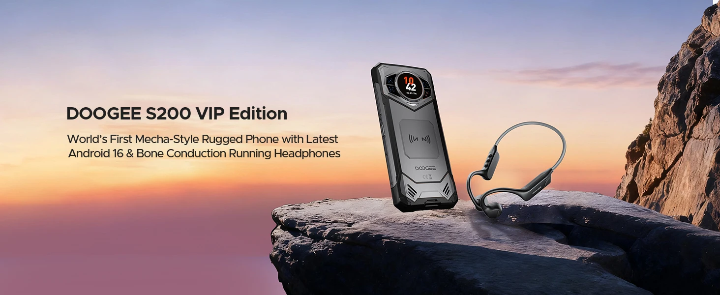 Global Version DOOGEE S200 VIP 5G Rugged Phone 6.72" 120Hz Display 12GB 256GB 100MP AI Main Camera 10100mAh Battery Smartphone