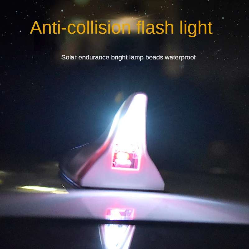 LED Light  Shark Fin Automotive Decorative Lights  Antenna  Protective Aerials Car Styling Decoration Sticker Base