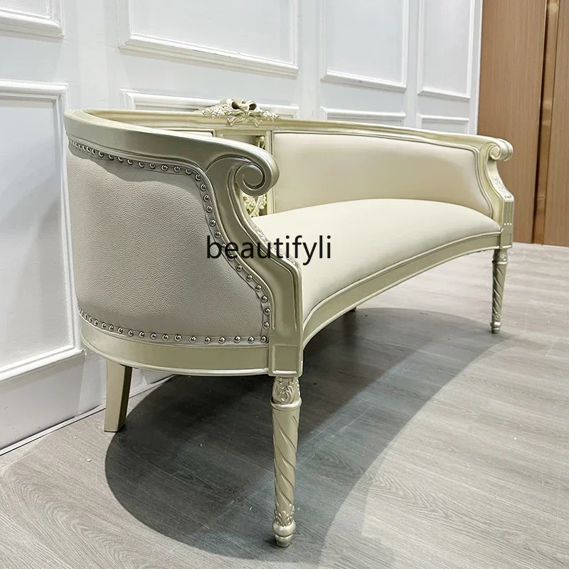 ss8350 American solid wood bedside stool Bedroom French bedside bed shoe changing stool