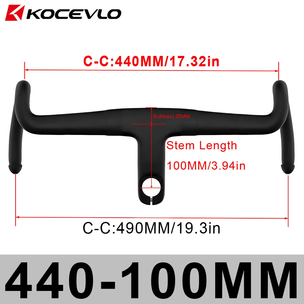 KOCEVLO K05 SES Gravel Carbon Geïntegreerd Stuur Voor 28,6 mm Vork Met Spacers Fietsen Interne kabels Weg Eendelige Stuurpen