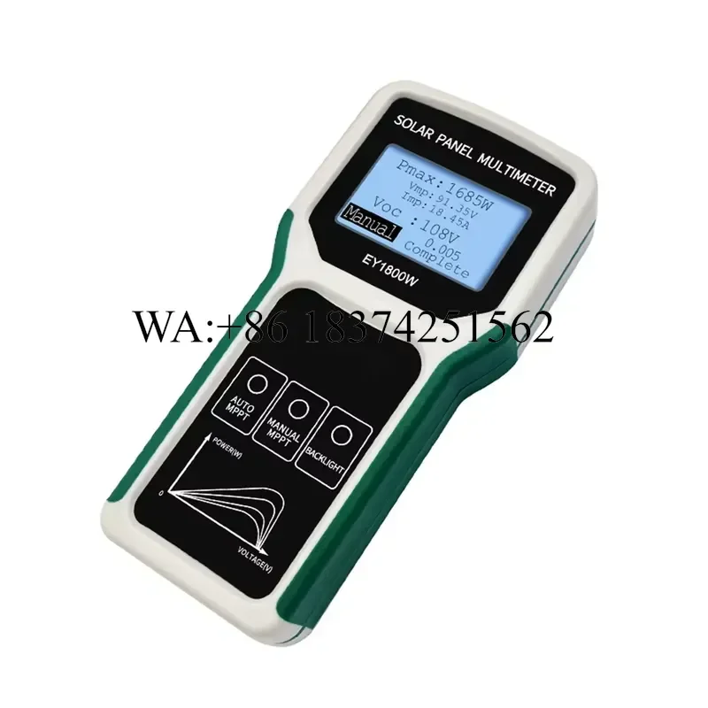 Wmwmnu for EY1800W LCD MPPT Solar Panel Multimeter Digital Power PV Meter VOC Tester Kit Smart Voltage Tester OEM