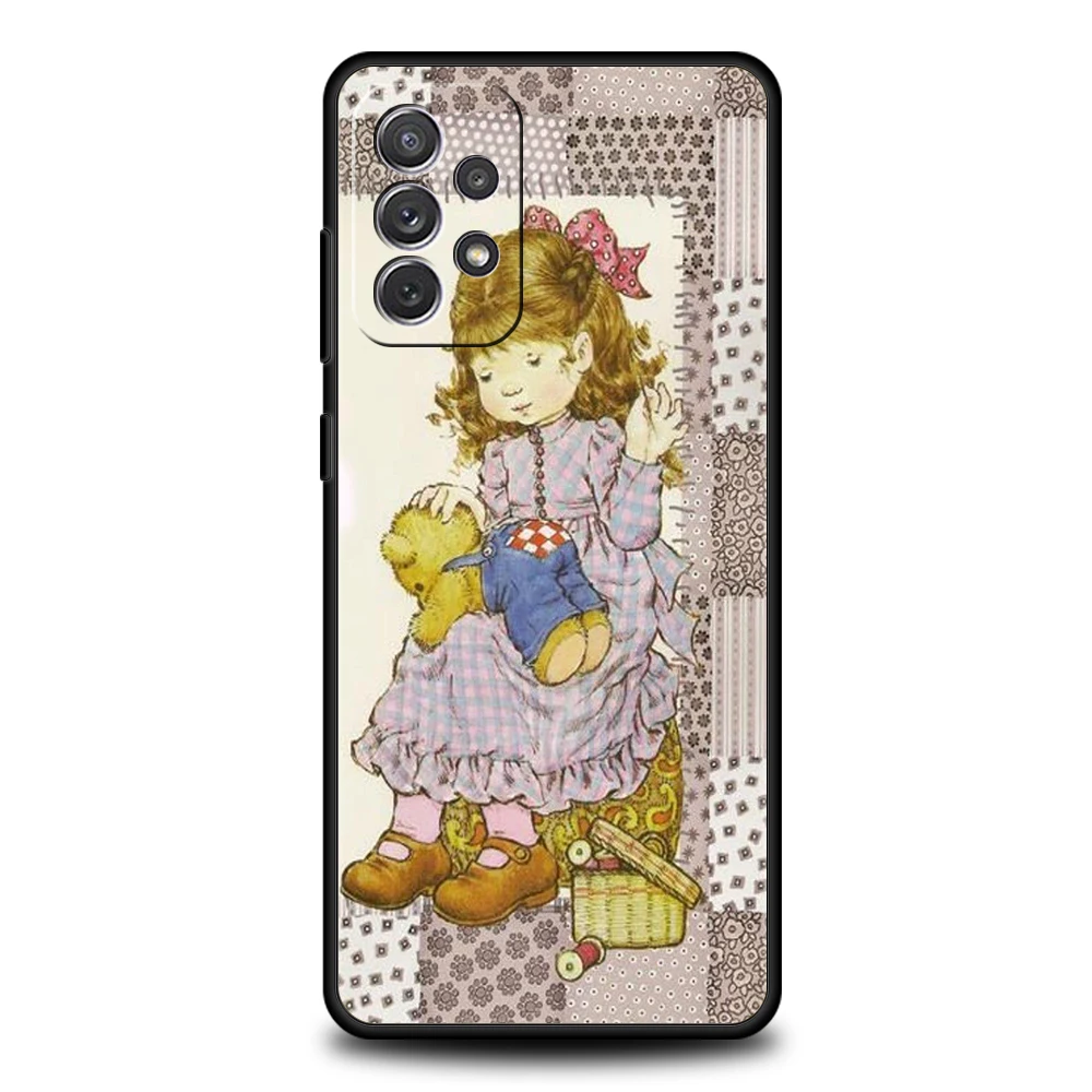 حافظة لهاتف سامسونج جالاكسي A55/A35/A15/A14/A13/A25/A71/A72/A73/A32/A33/A52/A52S/A41/5G غلاف ناعم من البولي يوريثان سارة كاي بنات لطيف #3