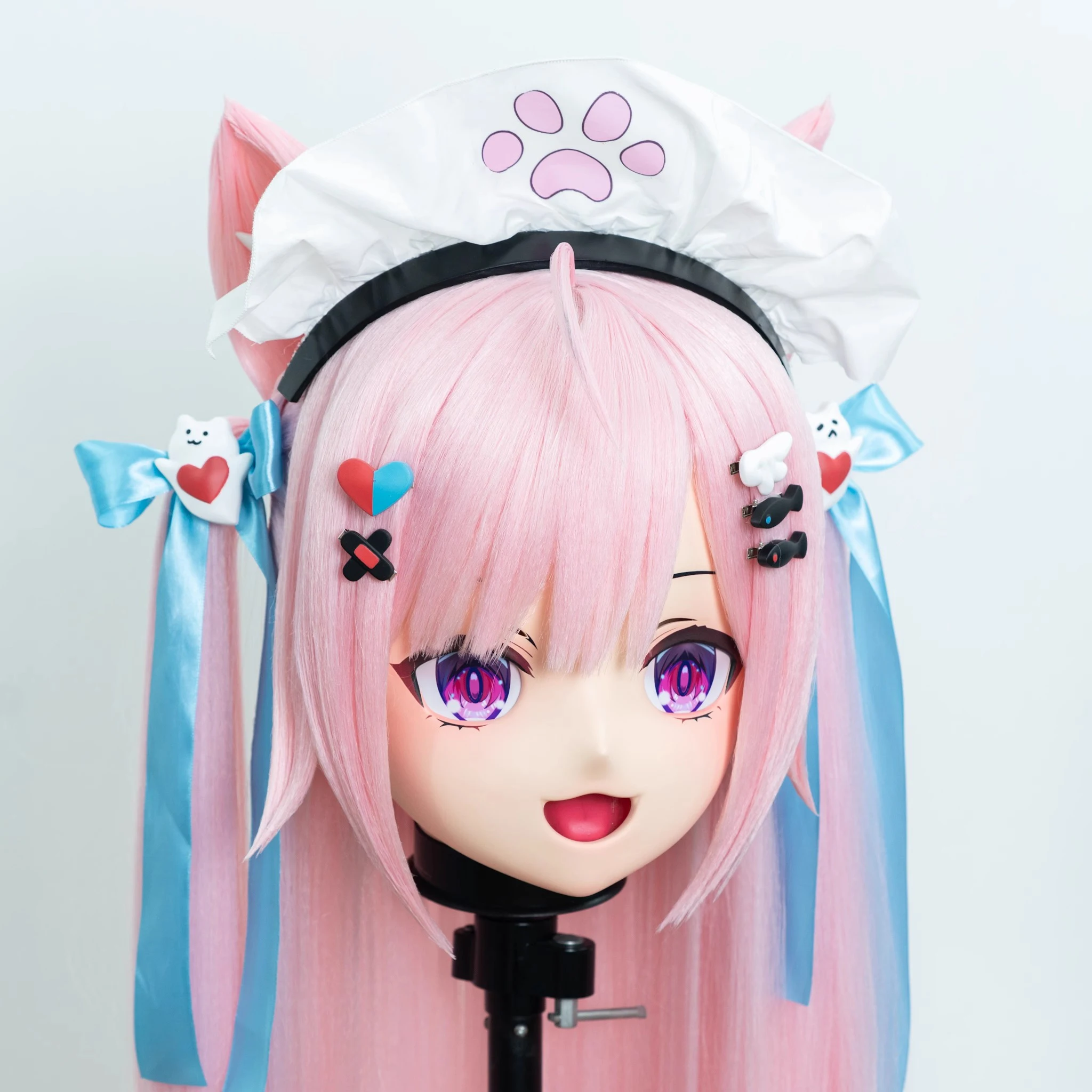 Customize Character Crossdressing Resin Full Head With Lock Masks Cosplay Japanese Anime Game Role Kigurumi Masks